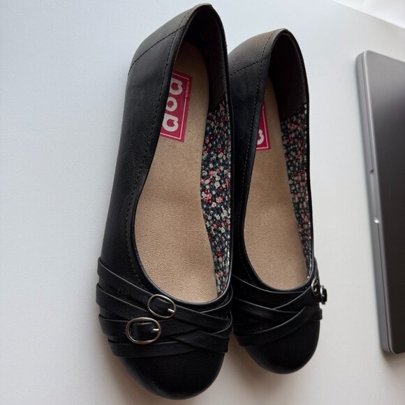 Pop Size 8 M Womens Nelly Ballet Flats Black - Picture 1 of 7